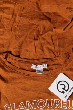Γυναικείο t-shirt Amisu, Μέγεθος XS, Χρώμα Καφέ, Τιμή 8,04 €