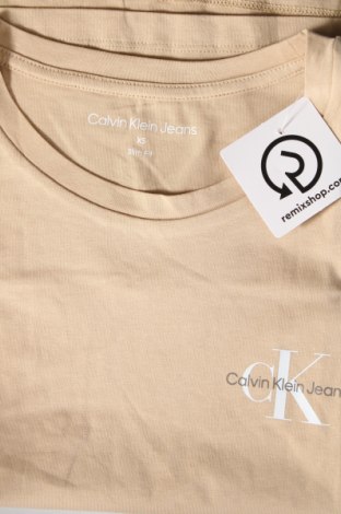 Dámské tričko Calvin Klein Jeans, Velikost XS, Barva Béžová, Cena  783,00 Kč