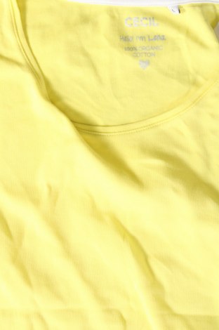 Γυναικείο t-shirt Cecil, Μέγεθος L, Χρώμα Κίτρινο, Τιμή 6,80 €