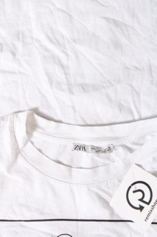 Γυναικείο t-shirt Zara, Μέγεθος S, Χρώμα Λευκό, Τιμή 4,95 €
