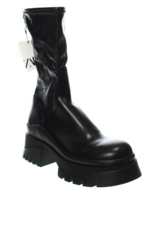 Γυναικείες μπότες Zara, Μέγεθος 41, Χρώμα Μαύρο, Τιμή 24,52 €