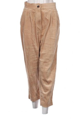 Pantaloni de velvet de femei, Mărime S, Culoare Bej, Preț 9,54 Lei