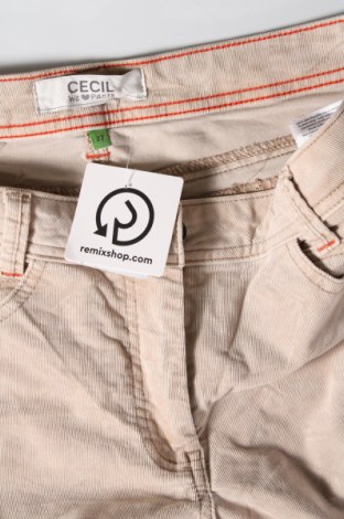 Pantaloni de velvet de femei Cecil, Mărime S, Culoare Bej, Preț 9,54 Lei