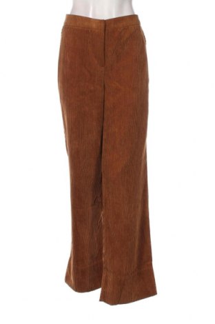 Pantaloni de velvet de femei Cortefiel, Mărime M, Culoare Maro, Preț 65,82 Lei
