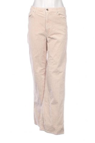 Pantaloni de velvet de femei H&M Divided, Mărime M, Culoare Bej, Preț 31,78 Lei