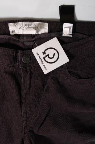 Pantaloni de velvet de femei H&M L.O.G.G., Mărime L, Culoare Gri, Preț 14,31 Lei
