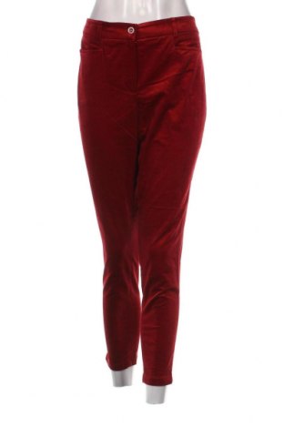 Pantaloni de velvet de femei Madeleine, Mărime L, Culoare Roșu, Preț 24,18 Lei
