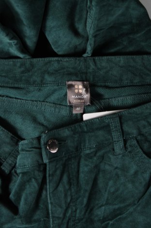 Pantaloni de velvet de femei Manor, Mărime L, Culoare Verde, Preț 28,62 Lei