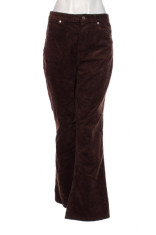 Pantaloni de velvet de femei Monki, Mărime XL, Culoare Maro, Preț 29,01 Lei