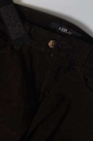 Pantaloni de velvet de femei Replay, Mărime S, Culoare Maro, Preț 94,24 Lei
