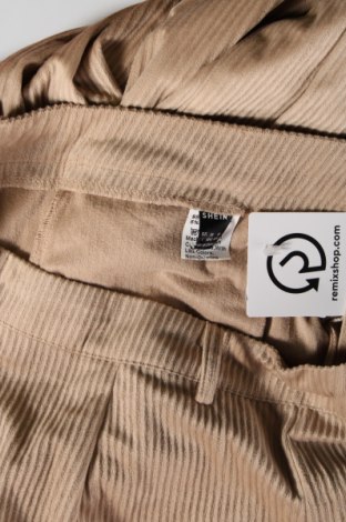 Pantaloni de velvet de femei SHEIN, Mărime L, Culoare Bej, Preț 14,31 Lei