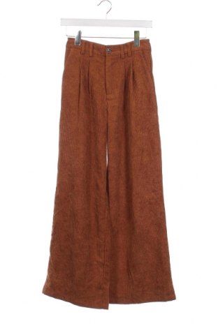 Pantaloni de velvet de femei SHEIN, Mărime XS, Culoare Maro, Preț 27,66 Lei