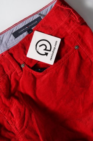 Pantaloni de velvet de femei Tommy Hilfiger, Mărime L, Culoare Roșu, Preț 89,47 Lei