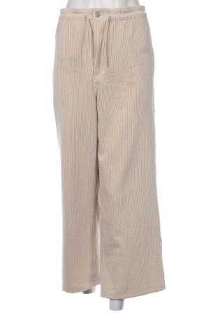 Pantaloni de velvet de femei Zara, Mărime L, Culoare Bej, Preț 30,61 Lei