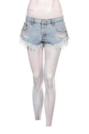 Γυναικείο κοντό παντελόνι One Teaspoon, Μέγεθος M, Χρώμα Μπλέ, Τιμή 15,52 €