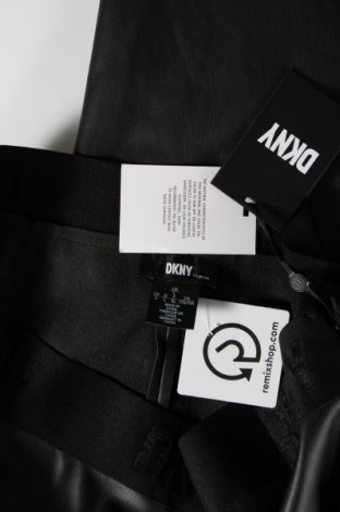 Дамски кожен панталон DKNY, Размер L, Цвят Черен, Цена 97,41 лв.