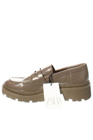 Дамски обувки Zara, Размер 37, Цвят Бежов, Цена 54,00 лв.