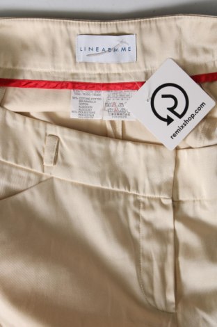 Pantaloni de femei Lineaemme, Mărime L, Culoare Ecru, Preț 71,25 Lei