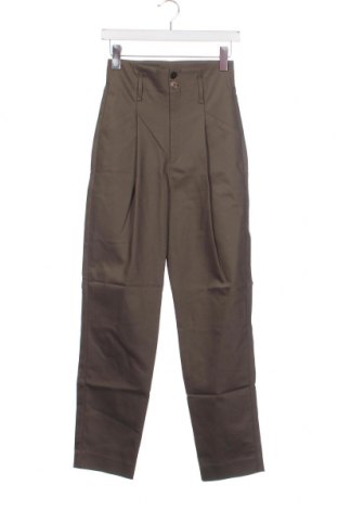 Дамски панталон Massimo Dutti, Размер XS, Цвят Зелен, Цена 73,00 лв.