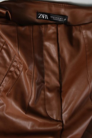 Дамски панталон Zara, Размер XXS, Цвят Кафяв, Цена 19,99 лв.