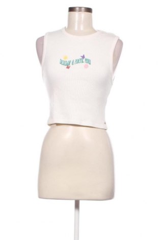 Γυναικείο αμάνικο μπλουζάκι Pull&Bear, Μέγεθος L, Χρώμα Λευκό, Τιμή 3,06 €
