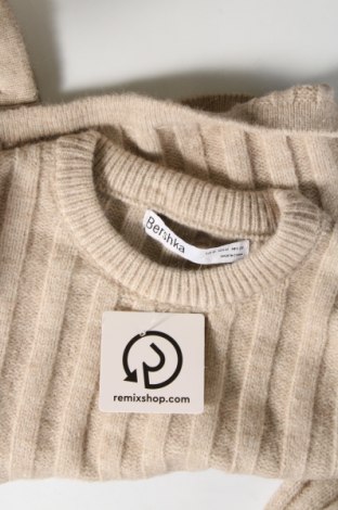 Дамски пуловер Bershka, Размер M, Цвят Бежов, Цена 8,41 лв.