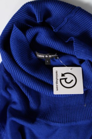 Damenpullover Cable & Gauge, Größe L, Farbe Blau, Preis 11,10 €