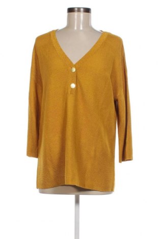 Дамски пуловер Cortefiel, Размер XL, Цвят Жълт, Цена 12,24 лв.