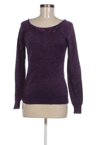 Дамски пуловер Euro Moda, Размер M, Цвят Лилав, Цена 11,25 лв.