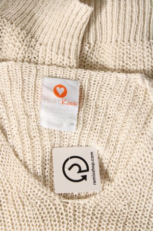 Дамски пуловер Heart Kiss, Размер L, Цвят Екрю, Цена 14,40 лв.