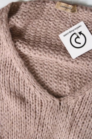 Дамски пуловер Lindsay Moda, Размер L, Цвят Кафяв, Цена 13,05 лв.