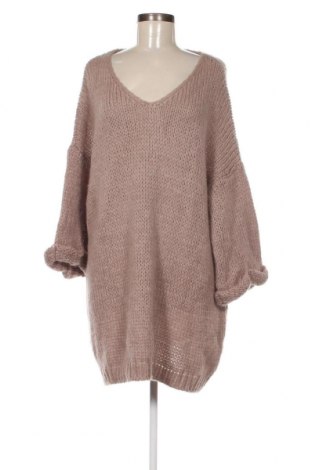 Дамски пуловер Lindsay Moda, Размер L, Цвят Кафяв, Цена 13,05 лв.
