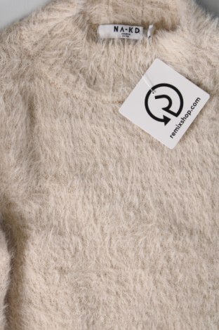 Γυναικείο πουλόβερ NA-KD, Μέγεθος XS, Χρώμα  Μπέζ, Τιμή 3,71 €