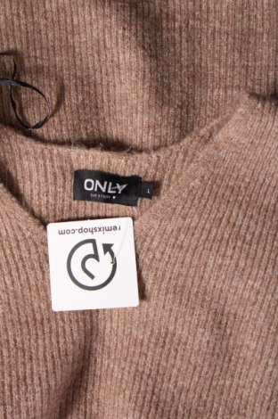 Дамски пуловер ONLY, Размер L, Цвят Кафяв, Цена 22,14 лв.