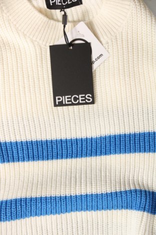 Дамски пуловер Pieces, Размер M, Цвят Бял, Цена 14,58 лв.