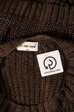 Дамски пуловер Rich & Royal, Размер L, Цвят Кафяв, Цена 13,25 лв.