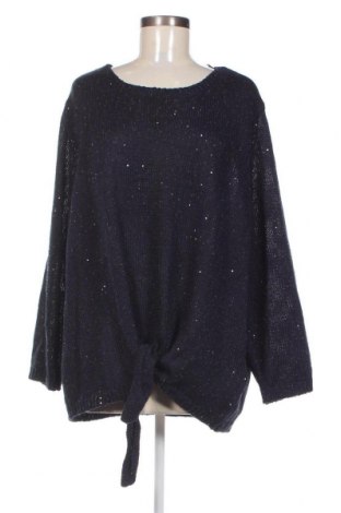 Γυναικείο πουλόβερ Samoon, Μέγεθος 3XL, Χρώμα Μπλέ, Τιμή 17,94 €