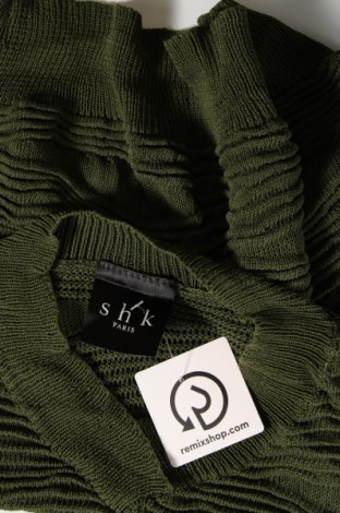 Дамски пуловер Shk, Размер M, Цвят Зелен, Цена 8,41 лв.