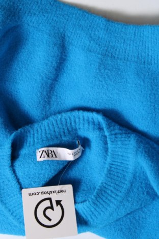 Дамски пуловер Zara, Размер S, Цвят Син, Цена 20,00 лв.