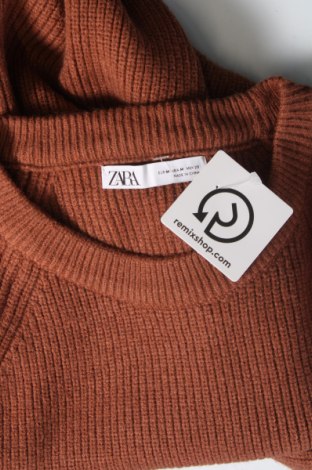 Дамски пуловер Zara, Размер M, Цвят Кафяв, Цена 9,40 лв.