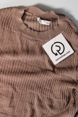 Дамски пуловер Zara, Размер S, Цвят Кафяв, Цена 6,48 лв.
