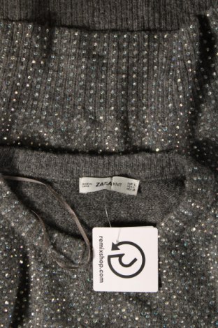 Дамски пуловер Zara Knitwear, Размер L, Цвят Сив, Цена 24,00 лв.