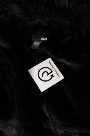 Дамско кожено палто H&M, Размер M, Цвят Черен, Цена 165,00 лв.