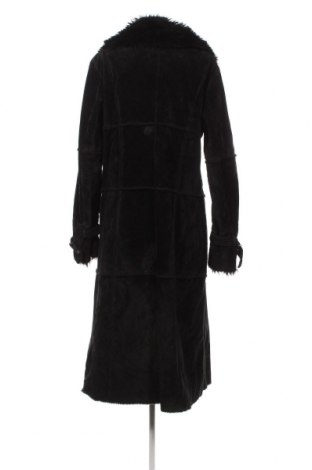 Дамско кожено палто H&M, Размер M, Цвят Черен, Цена 72,60 лв.