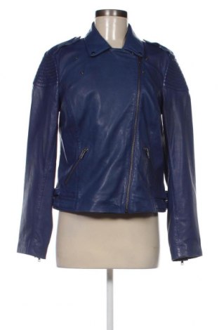 Damen Lederjacke, Größe M, Farbe Blau, Preis 88,39 €