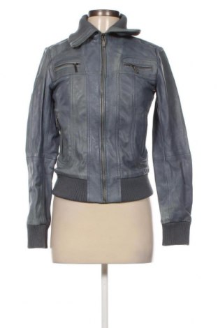 Damen Lederjacke, Größe S, Farbe Blau, Preis 60,31 €