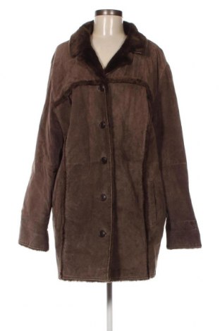 Дамско кожено яке, Размер XXL, Цвят Кафяв, Цена 42,80 лв.