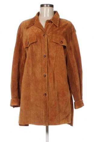 Дамско кожено яке, Размер L, Цвят Кафяв, Цена 81,32 лв.