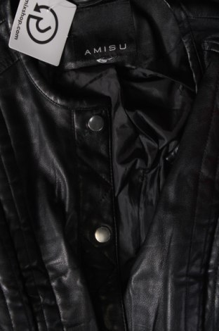Γυναικείο δερμάτινο μπουφάν Amisu, Μέγεθος M, Χρώμα Μαύρο, Τιμή 23,04 €
