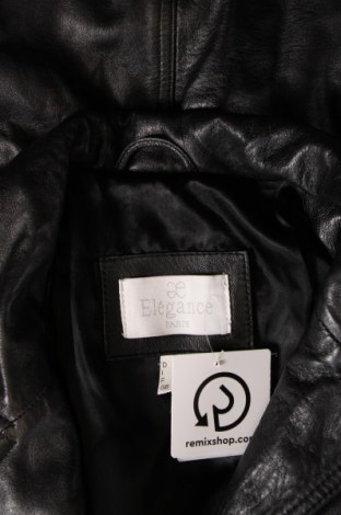 Γυναικείο δερμάτινο μπουφάν Elegance, Μέγεθος L, Χρώμα Μαύρο, Τιμή 99,59 €